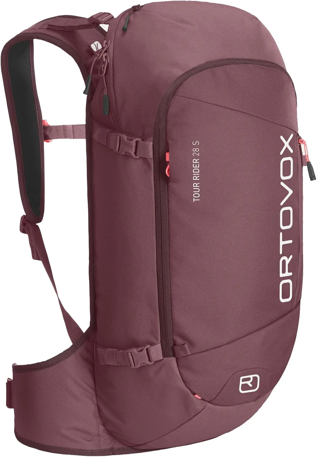 Ortovox Tour Rider 28L S Backpack, Freeride & Ski Pack for Shorter Backs, Long High Alpine Touring & Backcountry, Men & Women - Mountain Rose