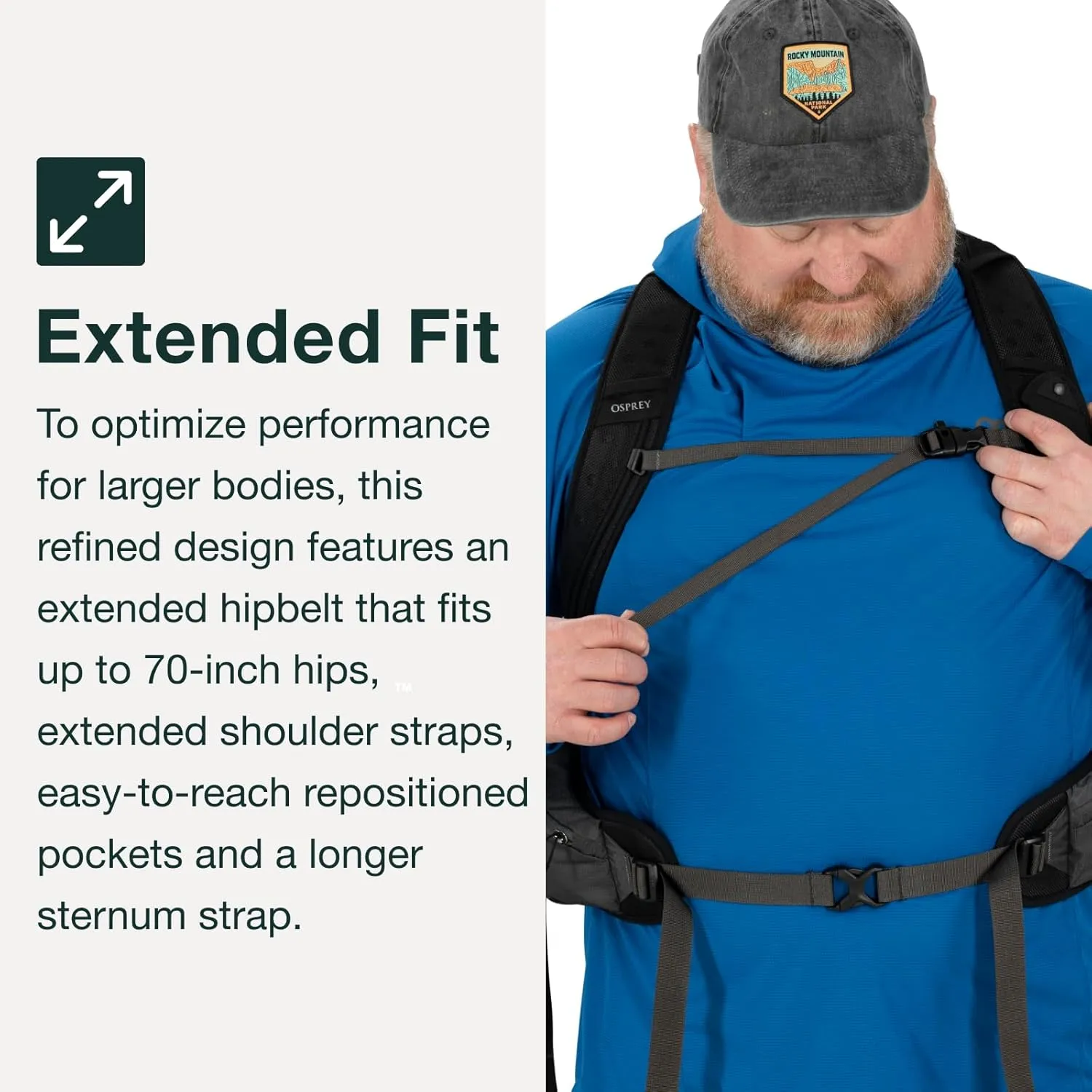 Osprey Talon 22L Men's Hiking Backpack with Hipbelt, Ceramic Blue, S/M, Extended Fit