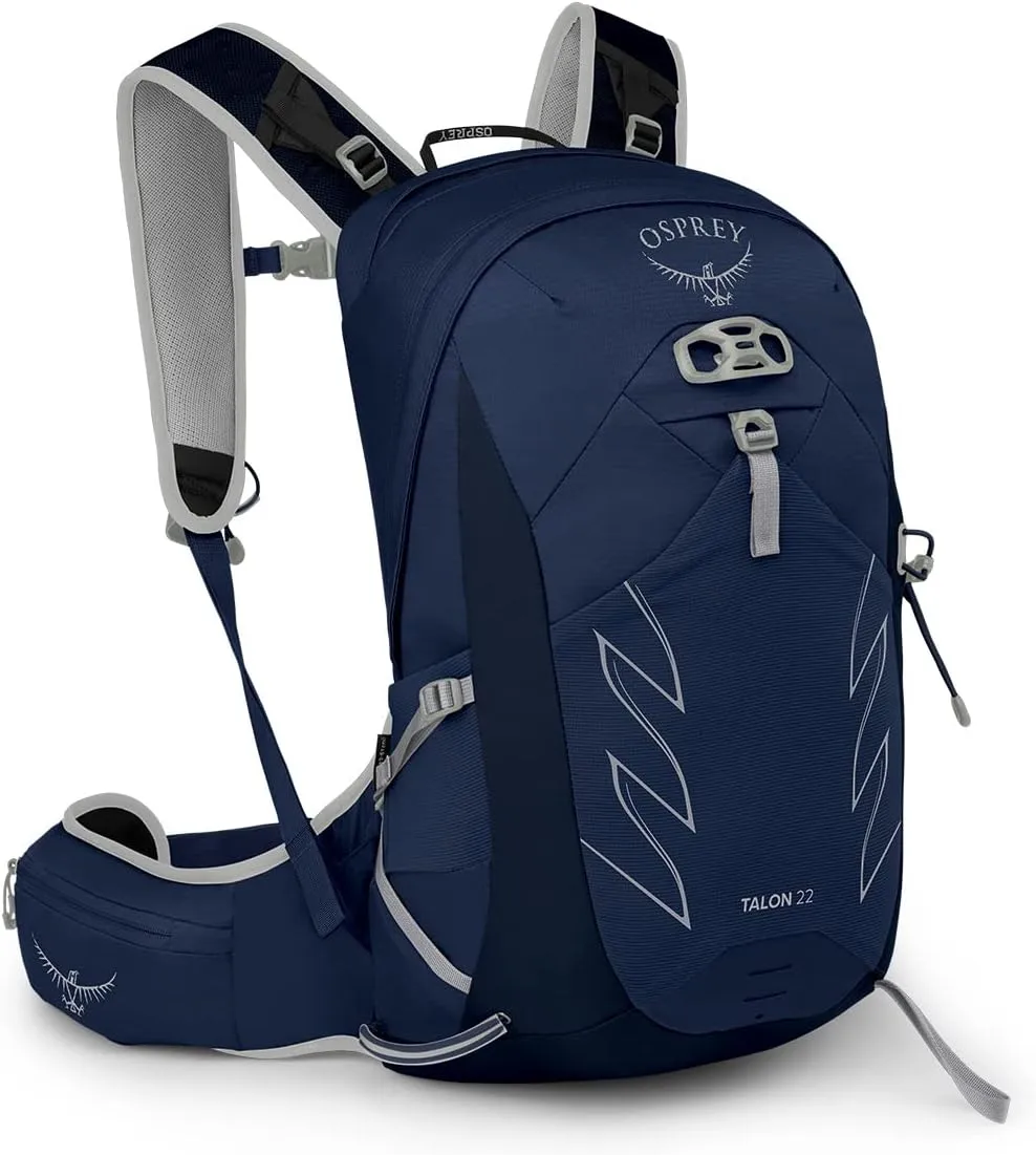 Osprey Talon 22L Men's Hiking Backpack with Hipbelt, Ceramic Blue, S/M, Extended Fit