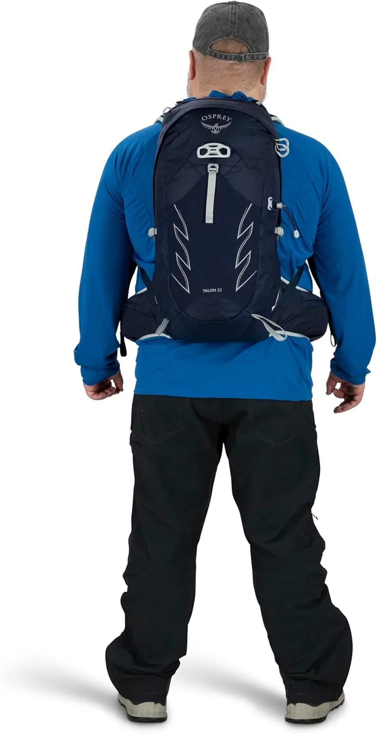Osprey Talon 22L Men's Hiking Backpack with Hipbelt, Ceramic Blue, S/M, Extended Fit