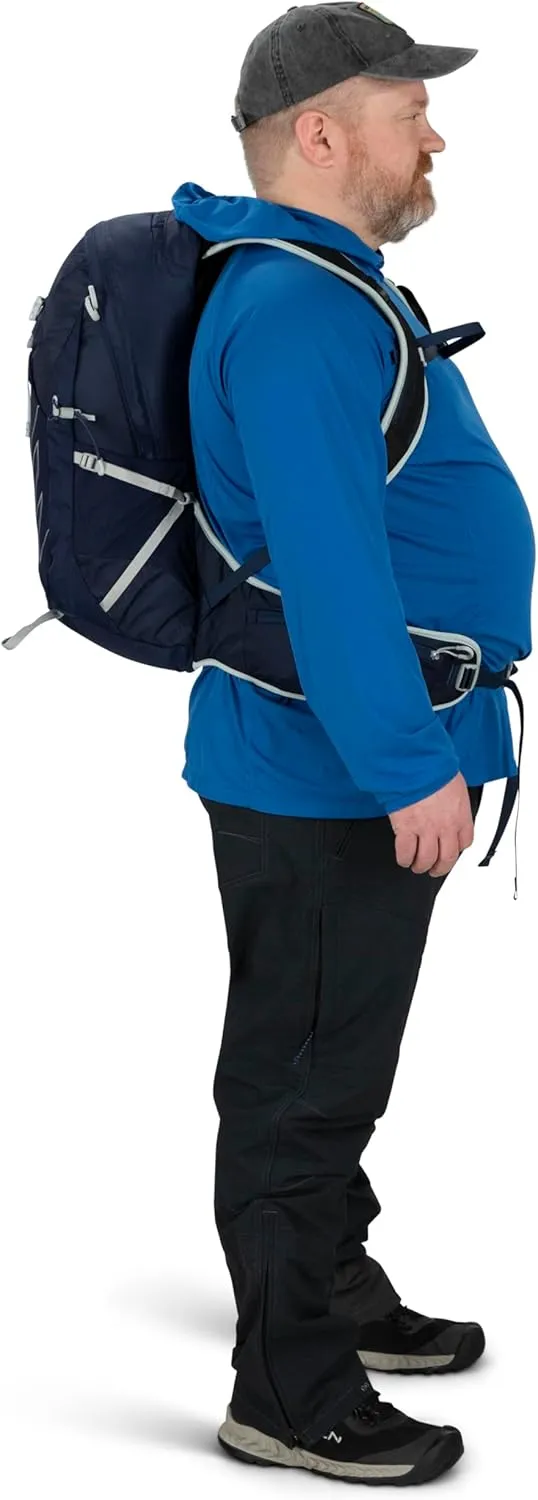 Osprey Talon 22L Men's Hiking Backpack with Hipbelt, Ceramic Blue, S/M, Extended Fit