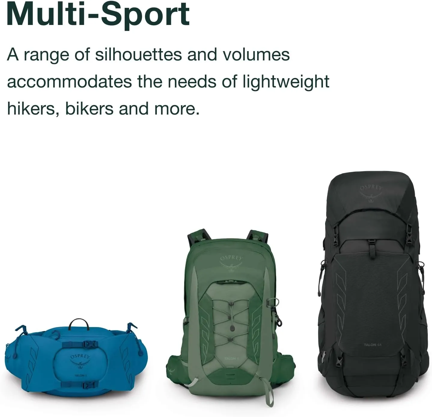 Osprey Talon 22L Men's Lightweight Hiking Backpack with Hipbelt, Black/Coal Grey