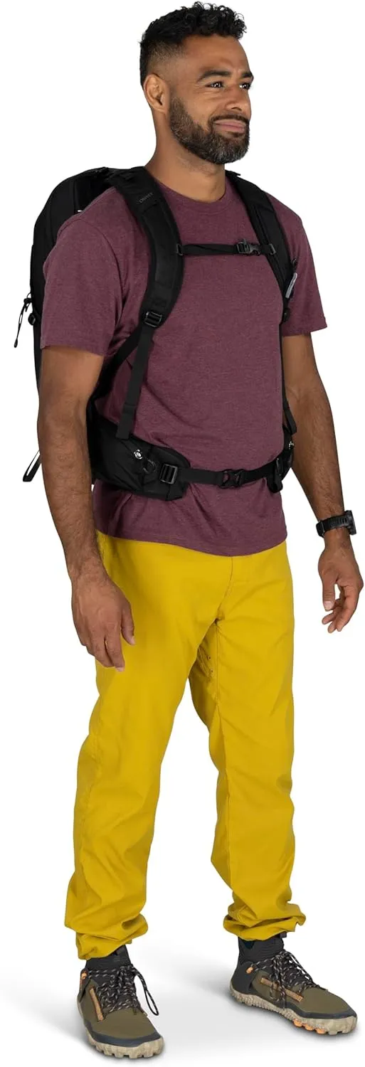 Osprey Talon 22L Men's Lightweight Hiking Backpack with Hipbelt, Black/Coal Grey