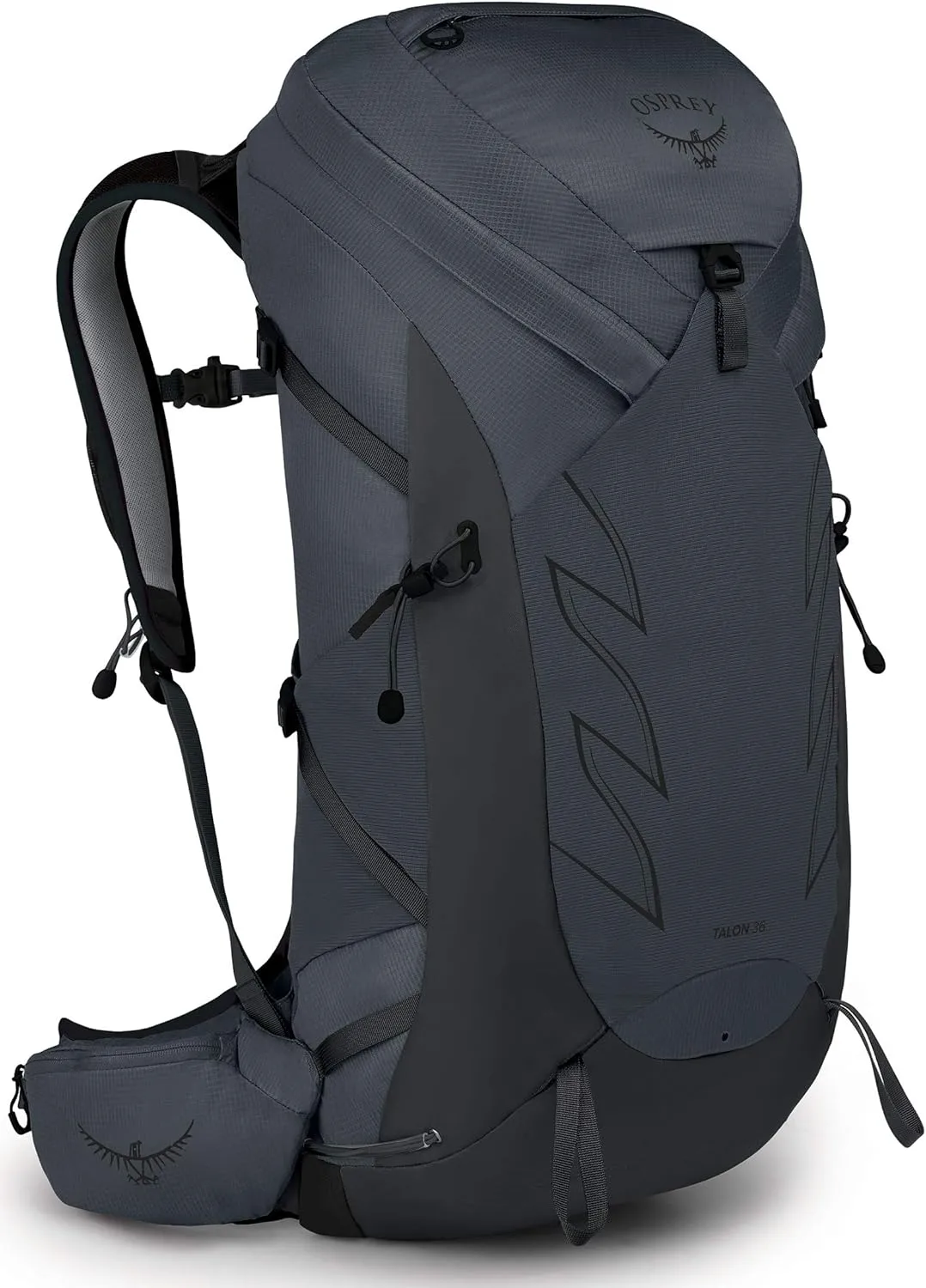 Osprey Talon 36L Men's Hiking Backpack with Hipbelt, Eclipse Grey, L/XL