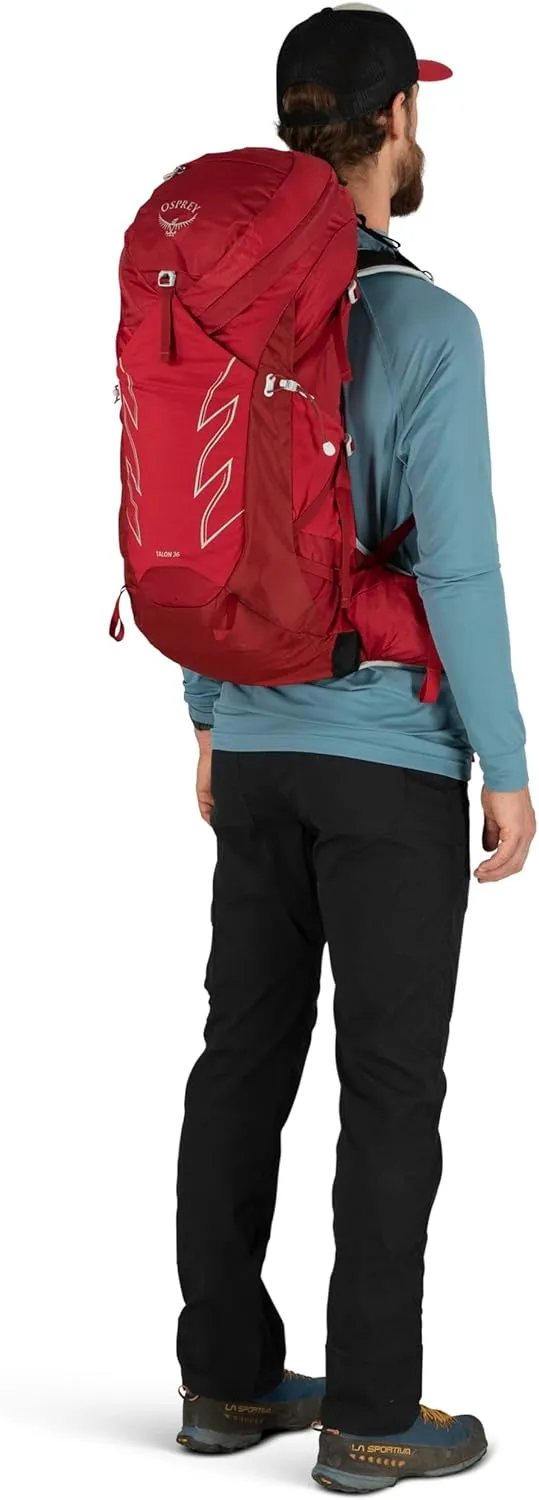Osprey Talon 36L Men's Hiking Backpack with Hipbelt, Eclipse Grey, L/XL