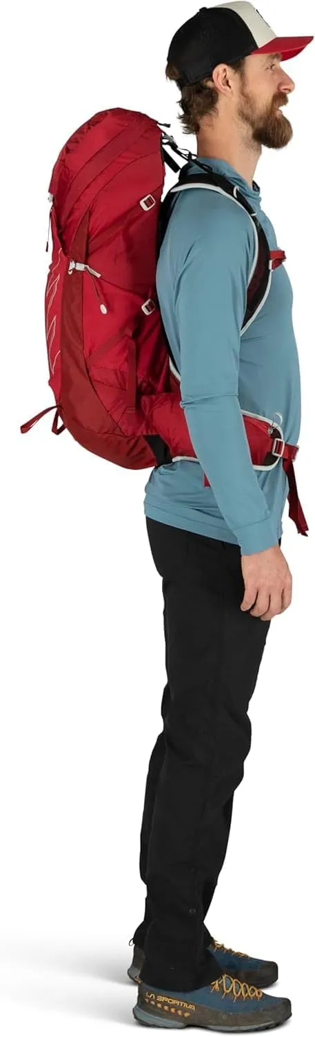 Osprey Talon 36L Men's Hiking Backpack with Hipbelt, Green Belt/Black S/M