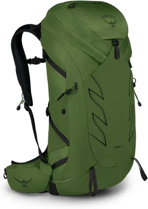 Osprey Talon 36L Men's Hiking Backpack with Hipbelt, Green Belt/Black S/M