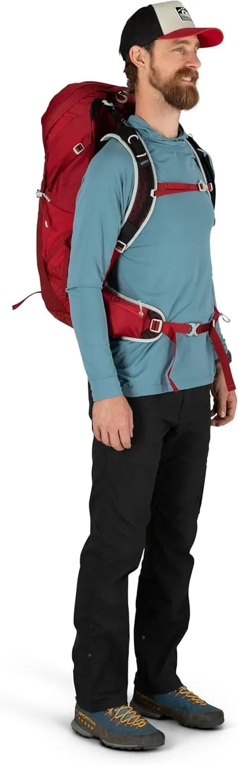 Osprey Talon 36L Men's Hiking Backpack with Hipbelt, Green Belt/Black S/M