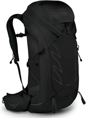 Osprey Talon 36L Men's Hiking Backpack with Hipbelt, Stealth Black, S/M