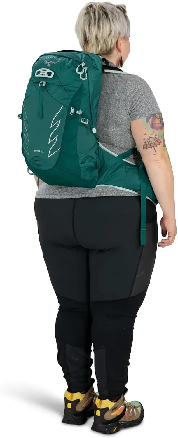 Osprey Tempest 20L Women's Hiking Backpack with Hipbelt, Jasper Green, WM/L, Extended Fit