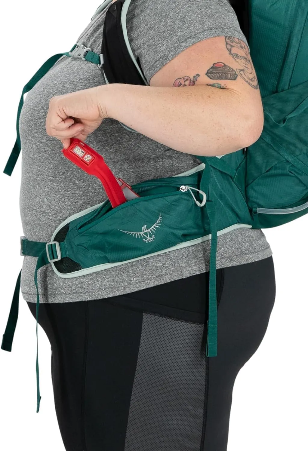 Osprey Tempest 20L Women's Hiking Backpack with Hipbelt, Jasper Green, WM/L, Extended Fit