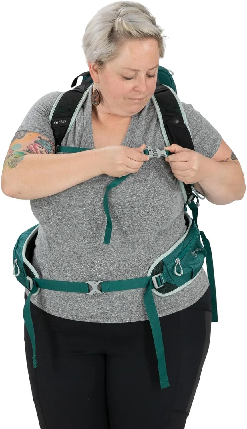 Osprey Tempest 20L Women's Hiking Backpack with Hipbelt, Jasper Green, WM/L, Extended Fit