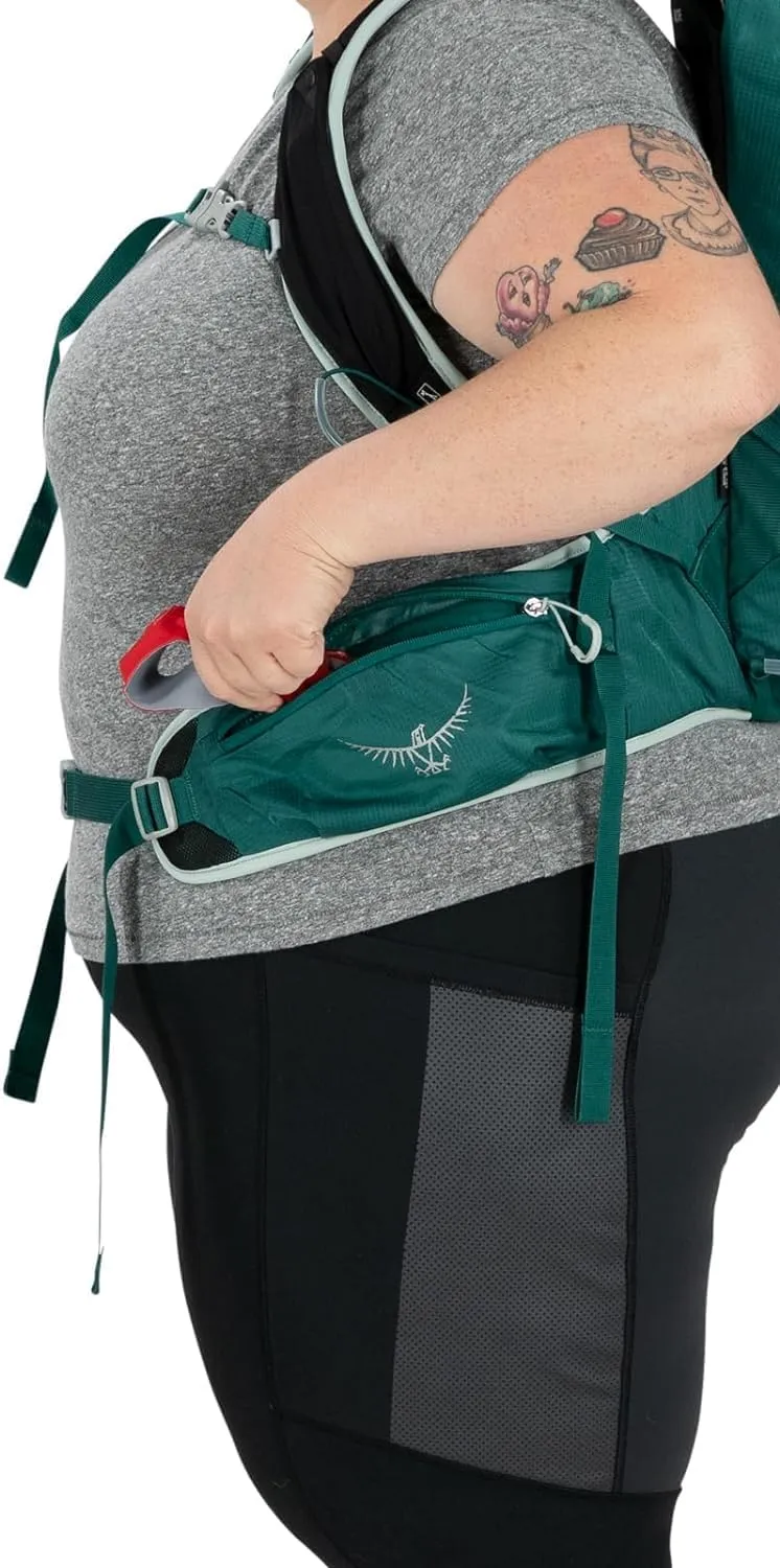 Osprey Tempest 20L Women's Hiking Backpack with Hipbelt, Jasper Green, WM/L, Extended Fit