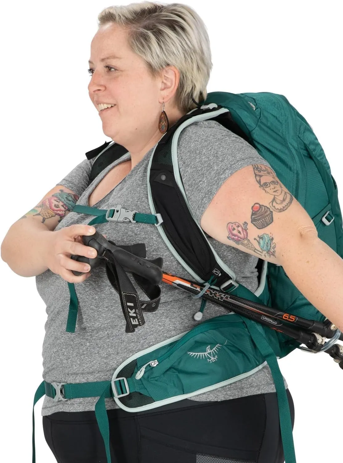 Osprey Tempest 20L Women's Hiking Backpack with Hipbelt, Jasper Green, WM/L, Extended Fit
