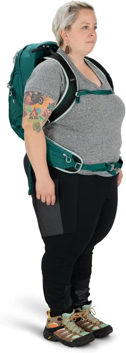 Osprey Tempest 20L Women's Hiking Backpack with Hipbelt, Jasper Green, WM/L, Extended Fit
