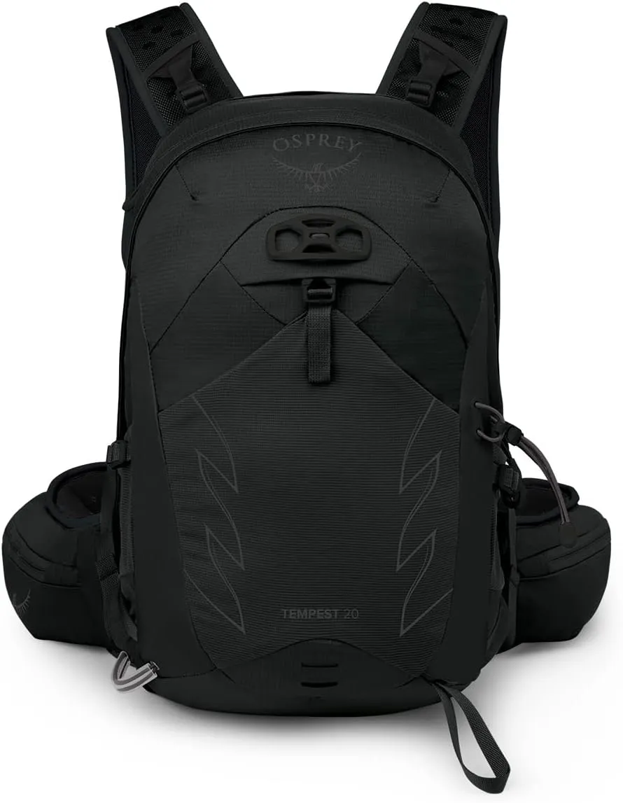 Osprey Tempest 20L Women's Hiking Backpack with Hipbelt, Stealth Black, WM/L, Extended Fit