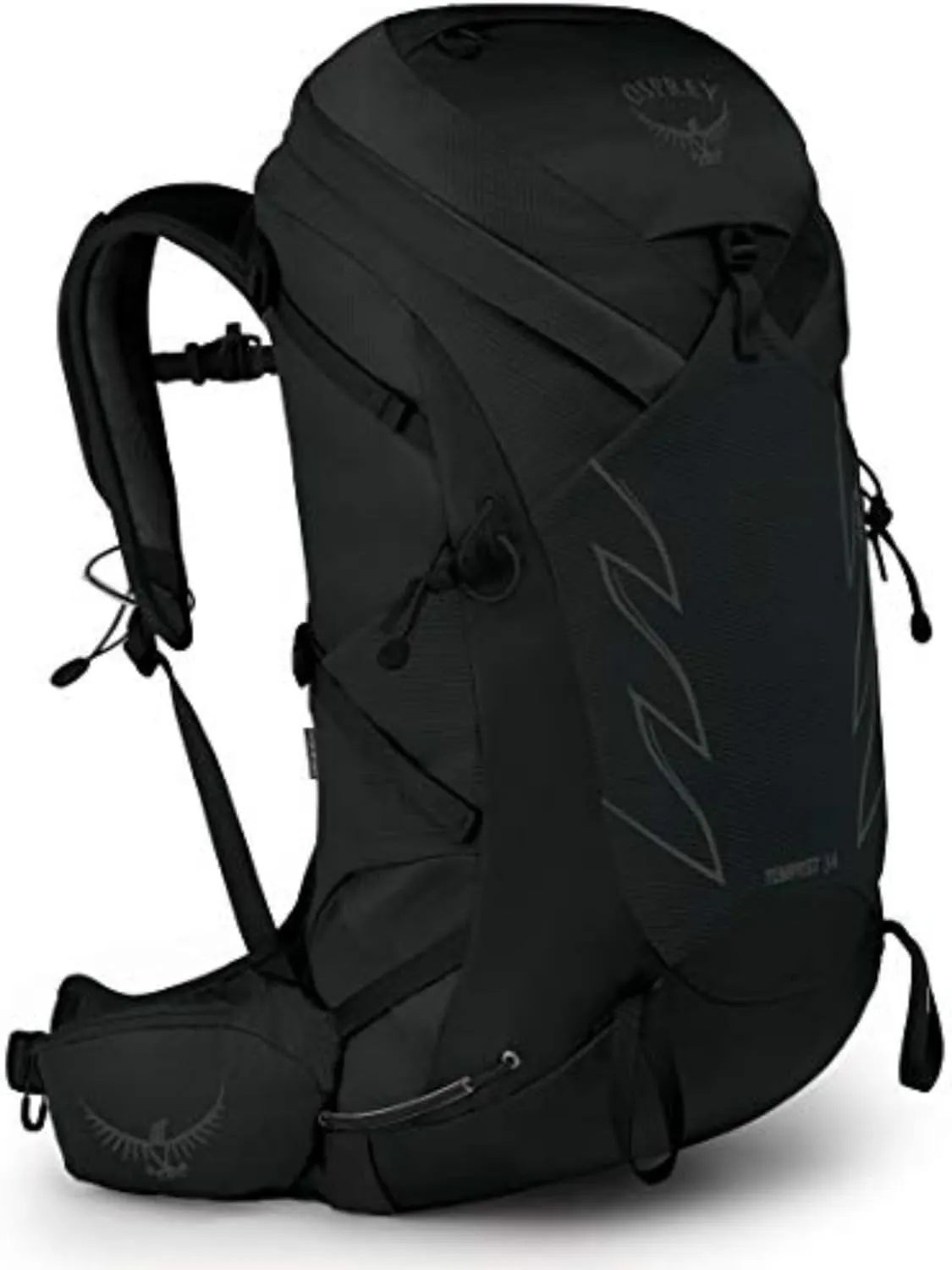 Osprey Tempest 34L Women's Hiking Backpack with Hipbelt, Stealth Black, WM/L