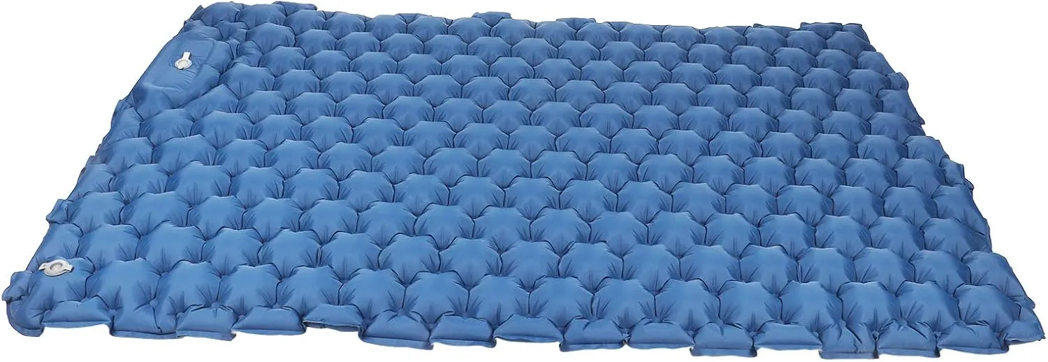 Outdoor Air Mattress Portable Double Inflatable Sleeping Mat Car Camping Sleeping Mat Navy Blue