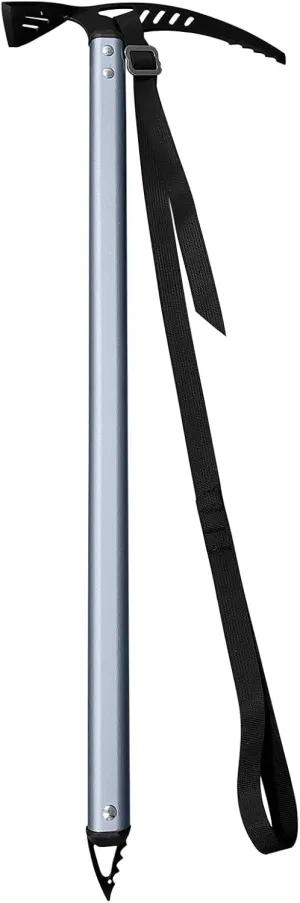 Outdoor Camping Ice Axe Walking Pick for Camping Aluminum Alloy Mountaineering Axe Glacier Climbing Tool Lightweight Design,70 Cm Gray
