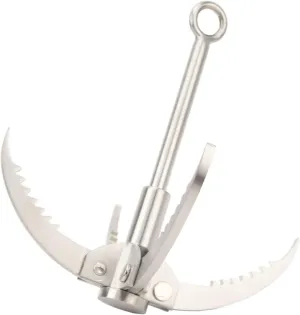 Outdoor Climbing Survival Grappling Hook Stainless Steel Folding Large 4 Claw Tool Mountaineering and Rock Climbing Tools