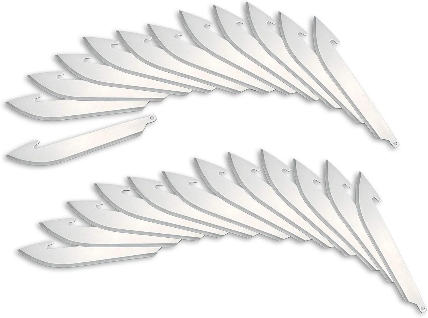 OUTDOOR EDGE 3.5" RazorLite EDC Knife. Pocket Knife with Replaceable Blades and Clip. Perfect For Hunting & Skinning Deer. Blaze Orange with 30 Blades.