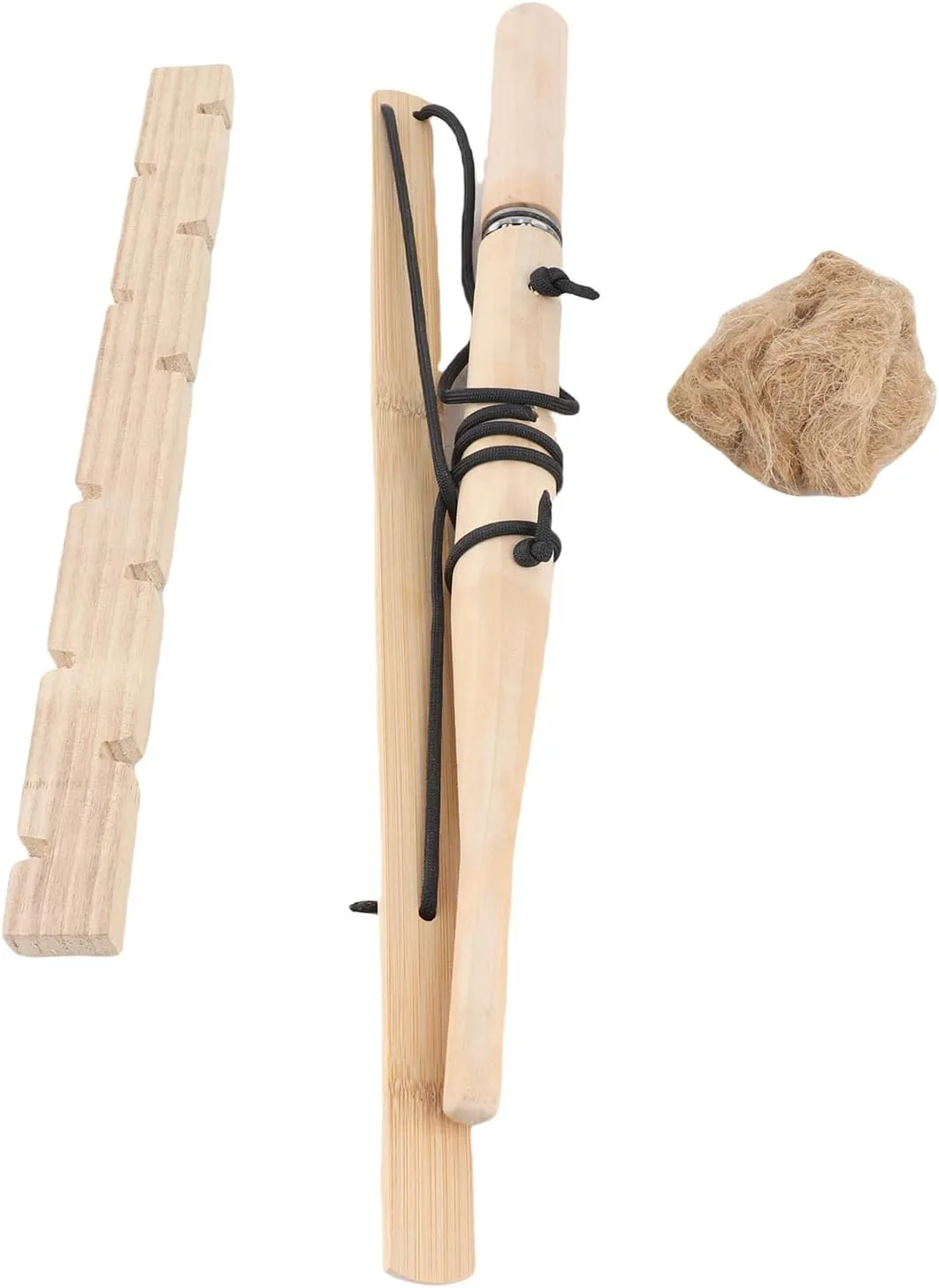 Outdoor Emergency Fire Making Tool, Lightweight Wood Drilling Ignitor Kit, Patience Development for Camping Enthusiasts (1 Seater)