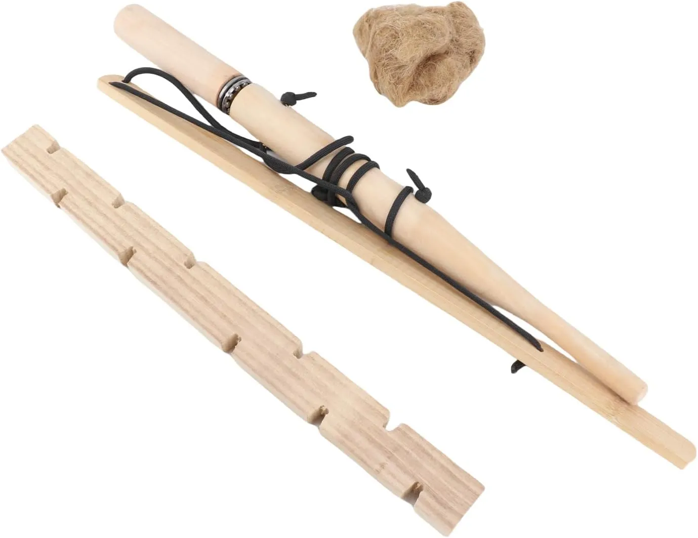 Outdoor Emergency Fire Making Tool, Lightweight Wood Drilling Ignitor Kit, Patience Development for Camping Enthusiasts (1 Seater)