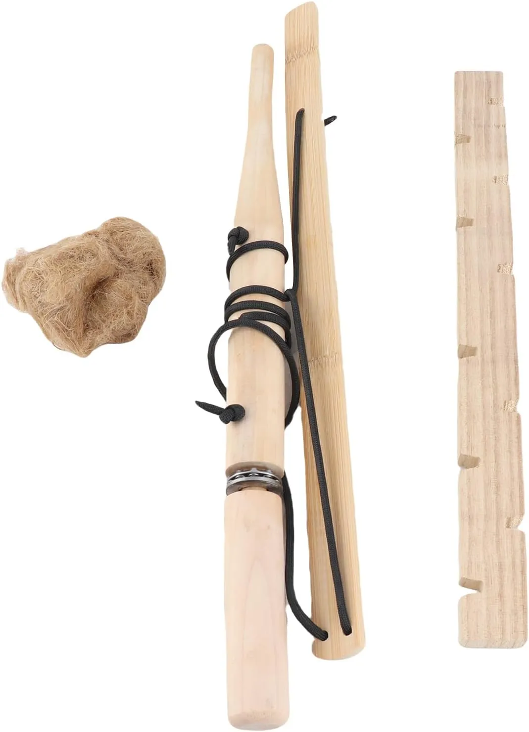 Outdoor Emergency Fire Making Tool, Lightweight Wood Drilling Ignitor Kit, Patience Development for Camping Enthusiasts (1 Seater)