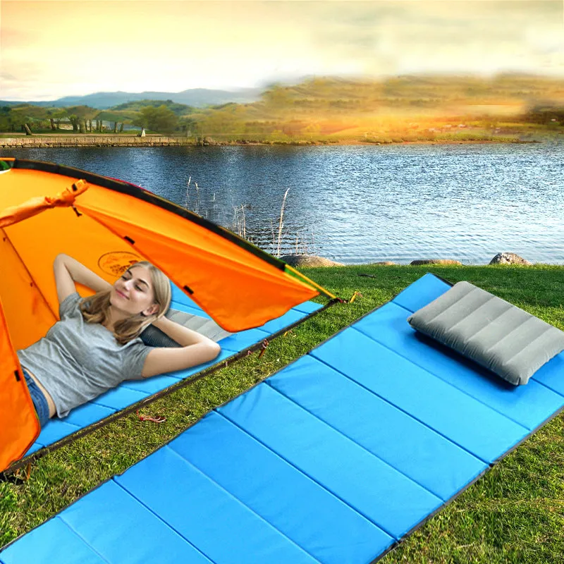 Outdoor folding moisture-proof mat, office camping rest mat, floor mat   inflatable pillow, thickness 1.5cm, weight 0.8kg