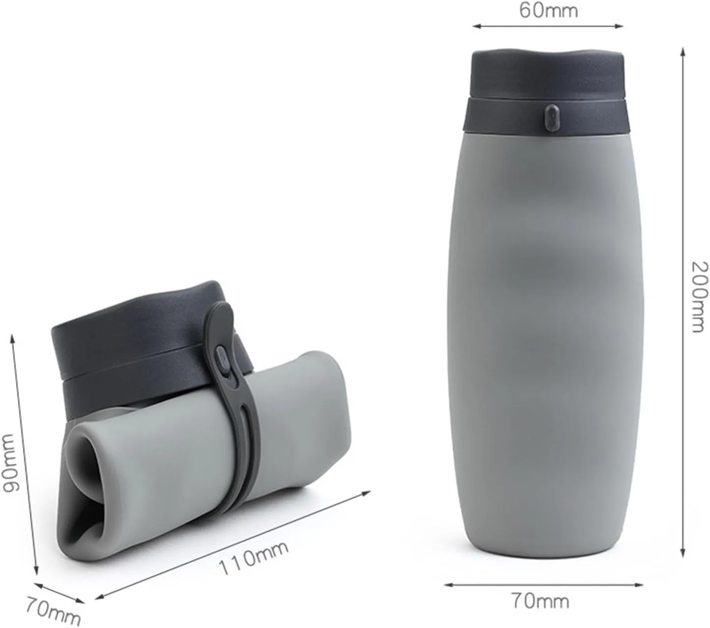 Outdoor Kettle Portable Water Bottle Sports Water Cup Silicone Water Bottles Collapsible Travel Kettle Water Cups Folding Cup