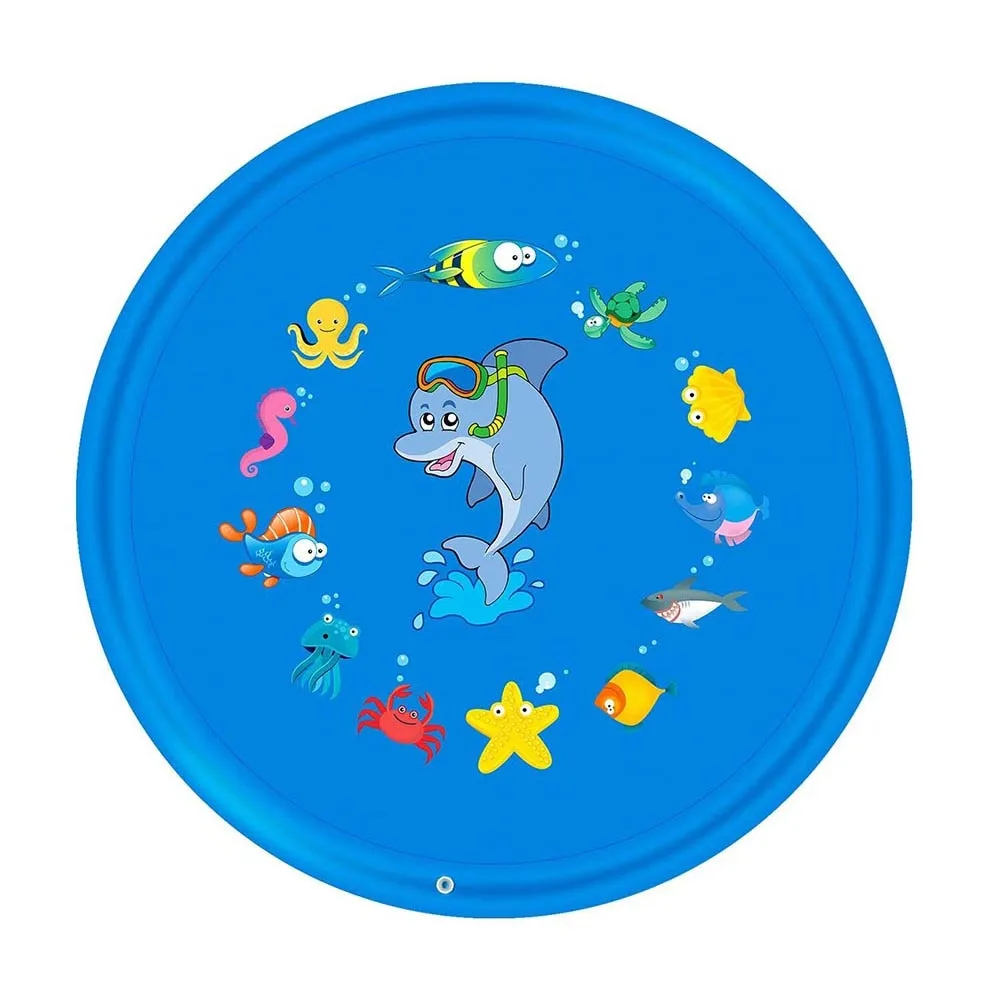 Outdoor Lawn Beach Sea Animal Inflatable Water Spray Kids Sprinkler Play Pad Mat Tub Swiming Pool