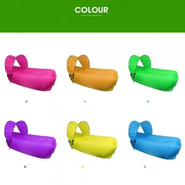Outdoor Lazy Sofa Ship-Shaped Sleeping Bed With Sunshade Cap-Purple