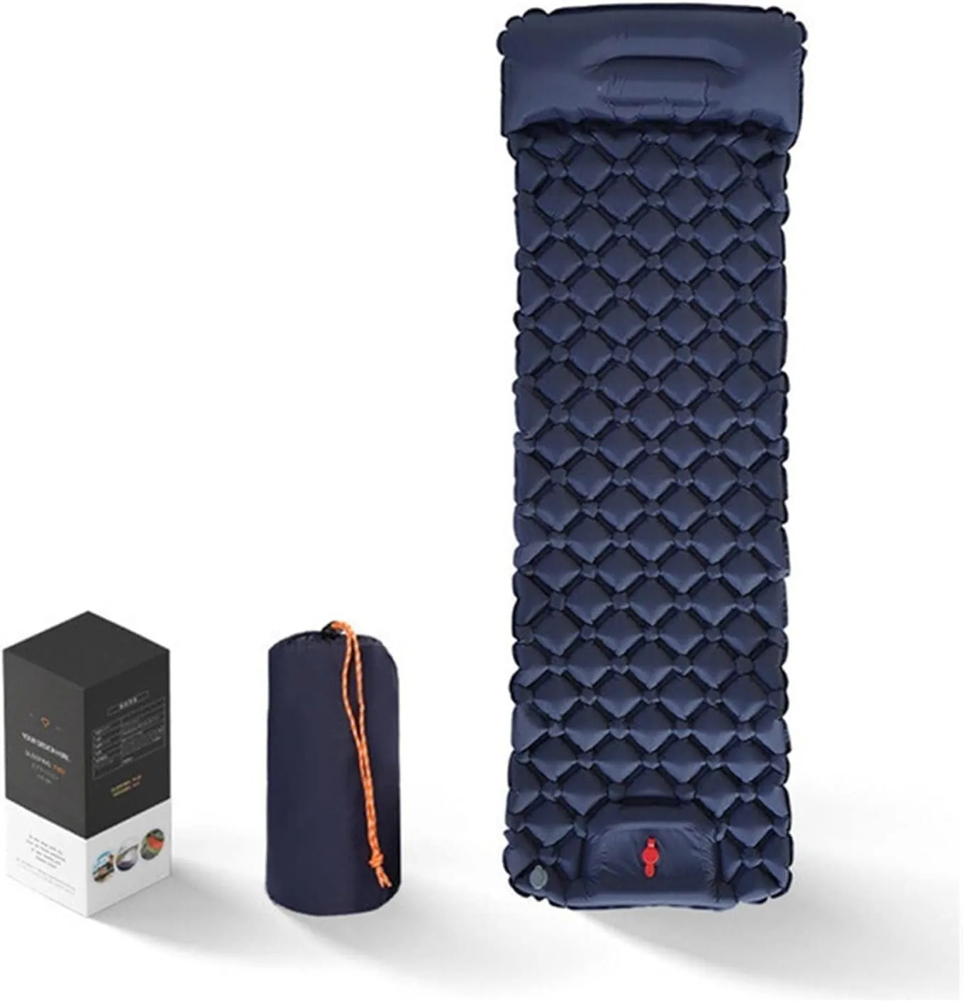 Outdoor Sleeping Pad Camping Inflatable Air Mattress Travel Mat Folding Bed Air Cushion Pillows Hiking Trekking (Color : B)
