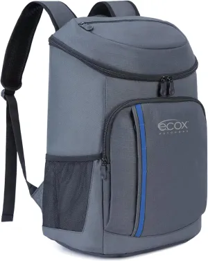 Outdoors Cooler Backpack Insulated 20L About 30 can Capacity with Bottle Opener Padded Straps Lightweight and Easy to Carry Daytripper Grey BPC20LG