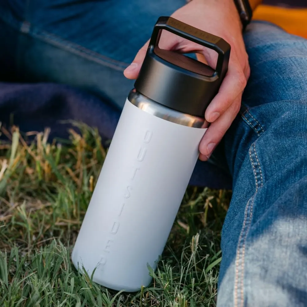 OUTSIDER Stainless Steel Vacuum Insulated Water Bottle–Thermos with Copper Clad Inner Lining – BPA Free and Leak Proof, Great Travel Tumbler for Outdoor, Home, Office – 26 ounces, Green