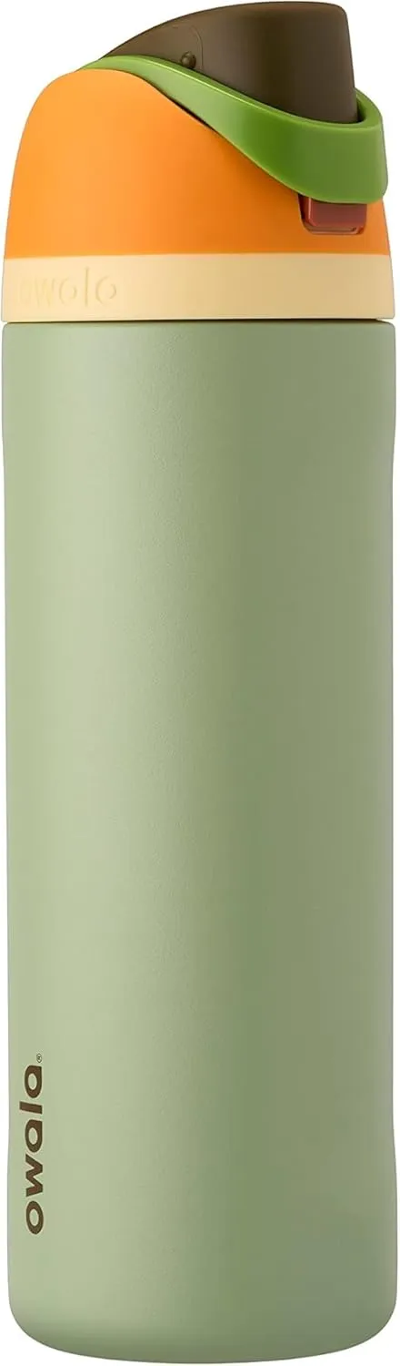 Owala FreeSip Insulated Stainless Steel Water Bottle with Straw, BPA-Free Sports Water Bottle, Great for Travel, 32 Oz, Camo Cool