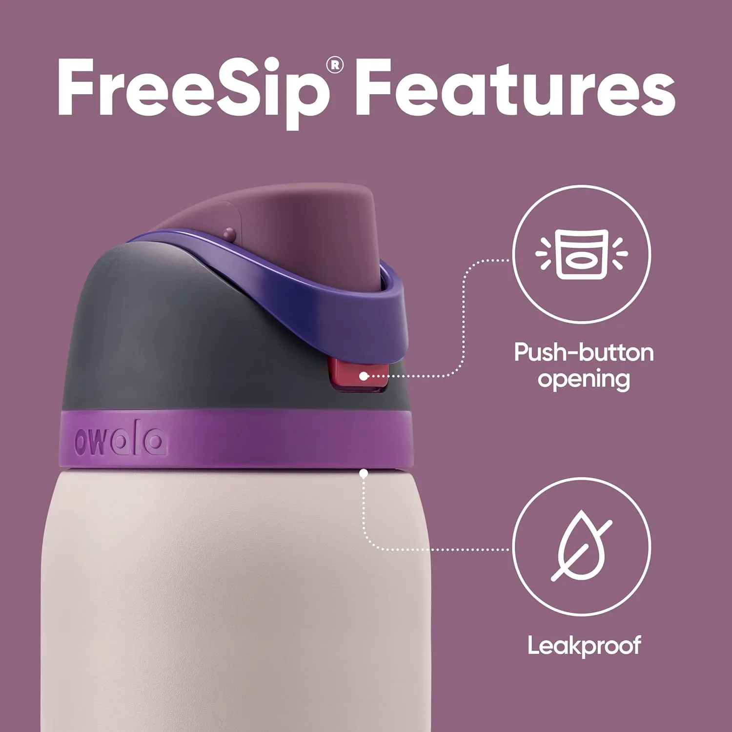 Owala FreeSip Insulated Stainless Steel Water Bottle with Straw for Sports, Travel, and School BPA-Free Sports Water Bottle, 40 oz, Dreamy Field