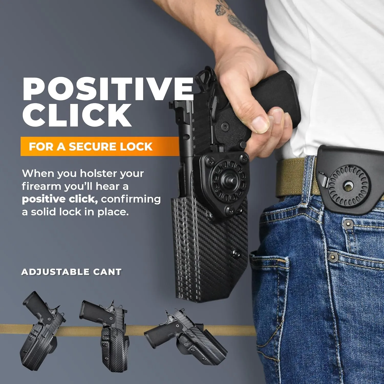 OWB Quick Detach Paddle - Outside The Waistband Holster - fits Bul Armory Axe FS Tomahawk