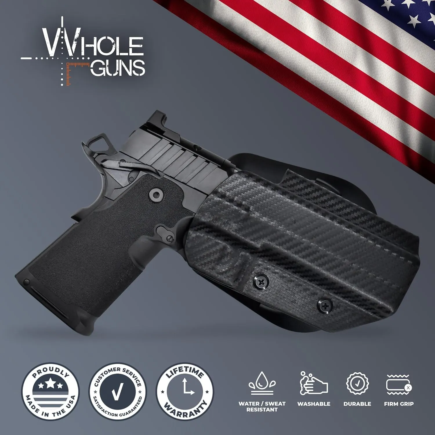 OWB Quick Detach Paddle - Outside The Waistband Holster - fits Bul Armory Axe FS Tomahawk