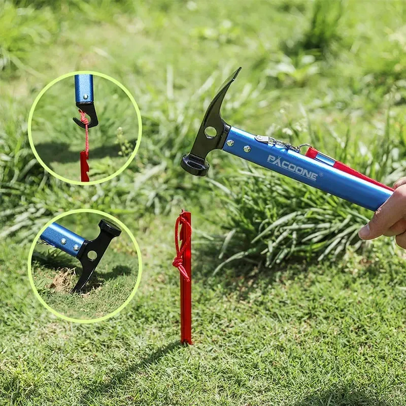 PACOONE Outdoor Survival Hammer Aluminium Alloy Multi-tool