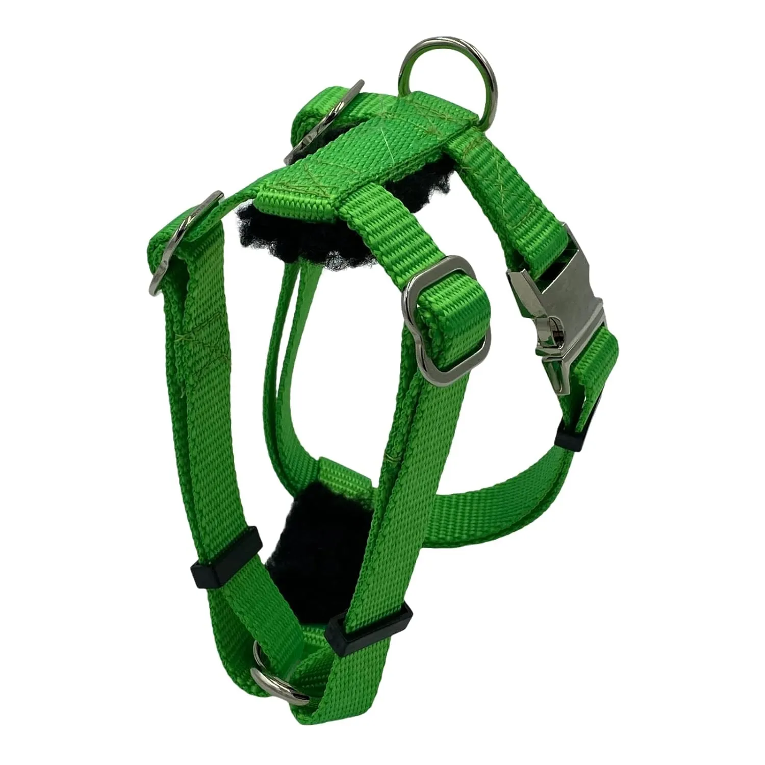 PADDED Carter Pet Supply PIG HOG Harness METAL Buckle Heavy Duty (Small, BLACK)