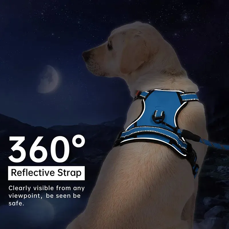 Padded No Pull Reflective Dog Harness