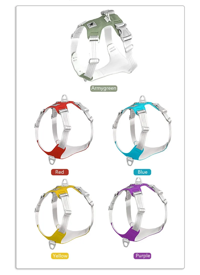 Padded Reflective Nylon Dog Harness