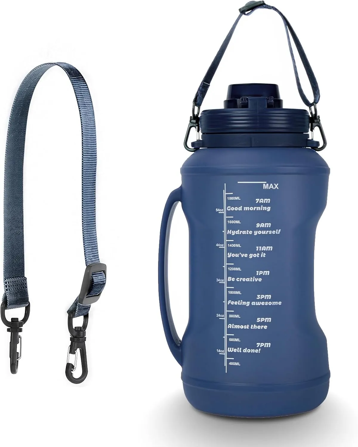 PARDUS 2L Large Capacity Water Bottle for Fitness, Portable Collapsible Cup,Ideal for Outdoor Sports and Travel (Blue