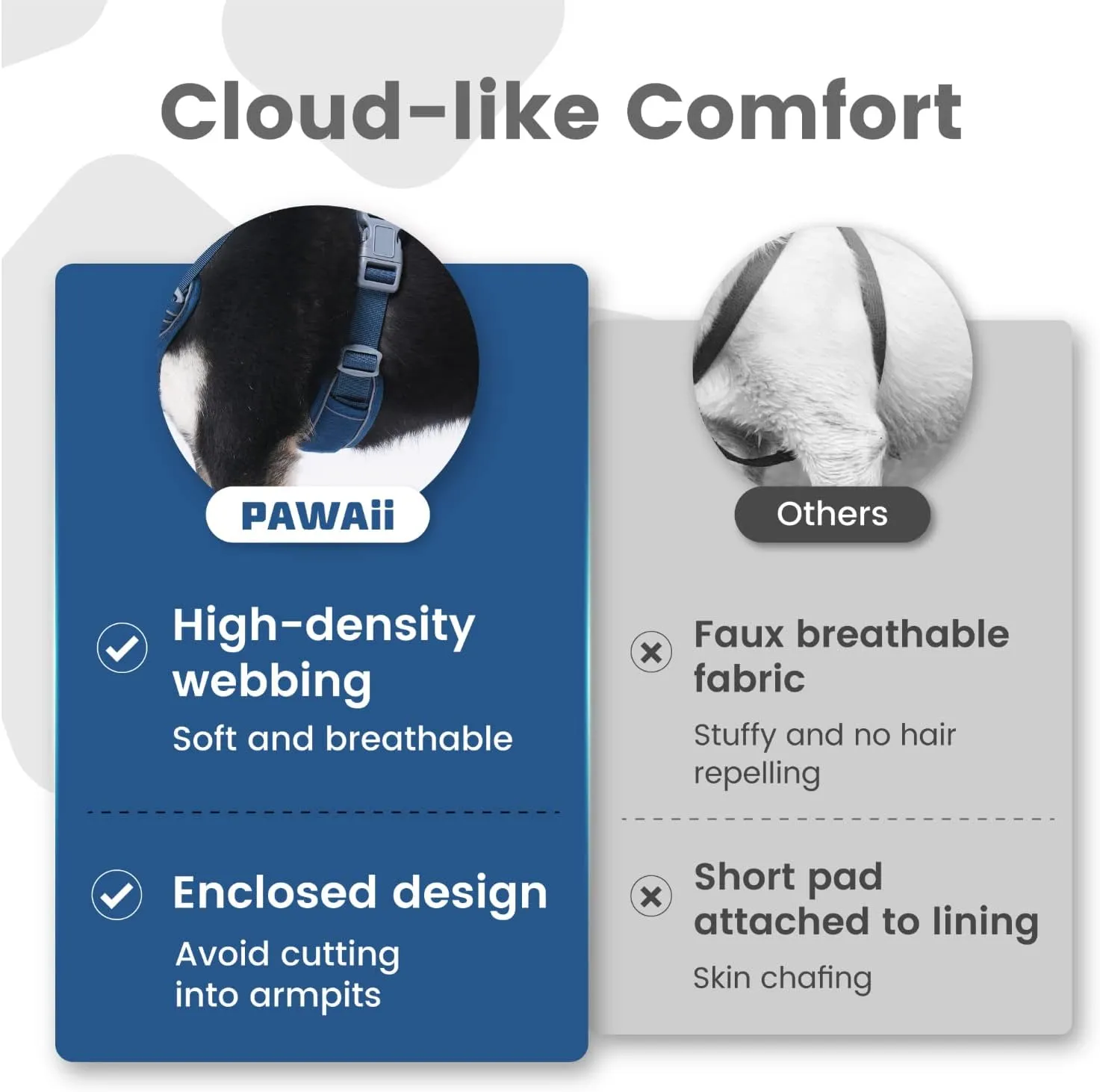 Pawaii No Pull Dog Harness with Pet ID Tag,Reflective Strips No Choke Front O Ring Breathable Mesh Adjustable Soft Padded Pet Vest with Easy Control Handle for Medium Dogs