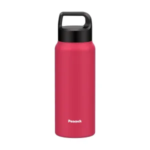 Peacock 0.60L Handle Lid Bottle - Red