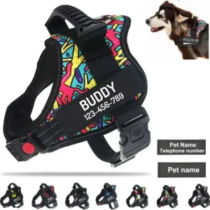 Personalized Heavy Duty No Pull Dog Harness