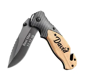 Personalized Knife - Engraved Pocket Knife - Groomsmen Knife - Best Men Gifts - Groomsmen Gift - Pocket Knife -Hunting Knife