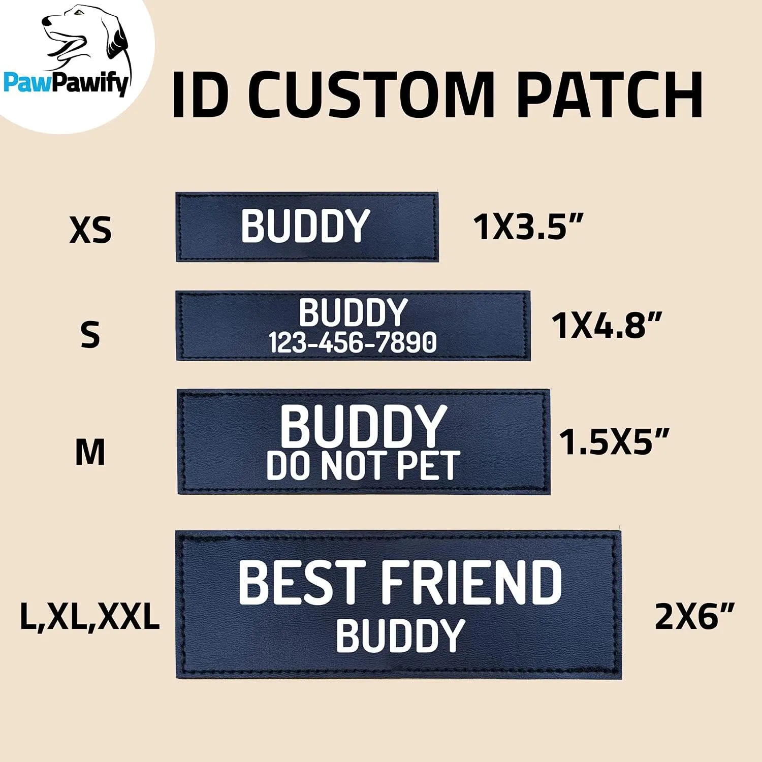 Personalized No Pull Dog Harness with Custom Name and Phone Number by PawPawify, Heavy Duty Pet Vest to Prevent Tugging, Pulling, or Choking, Training and Walking