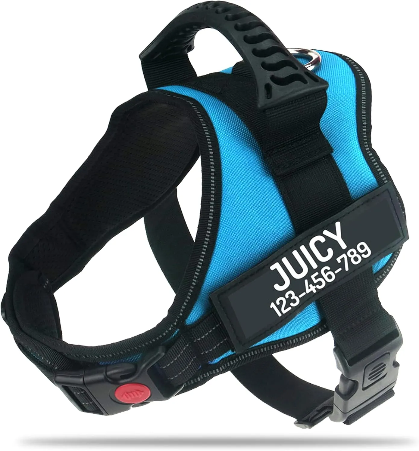Personalized No Pull Dog Harness with Custom Name and Phone Number by PawPawify, Heavy Duty Pet Vest to Prevent Tugging, Pulling, or Choking, Training and Walking